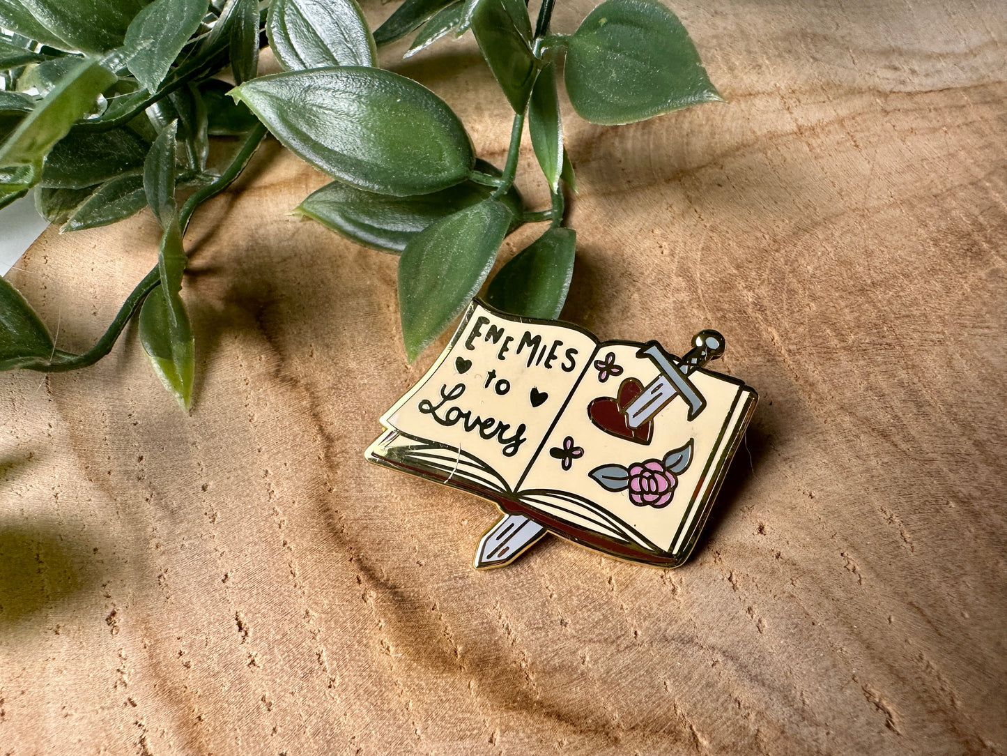 Enemies to Lovers Romance Trope Enamel Pin