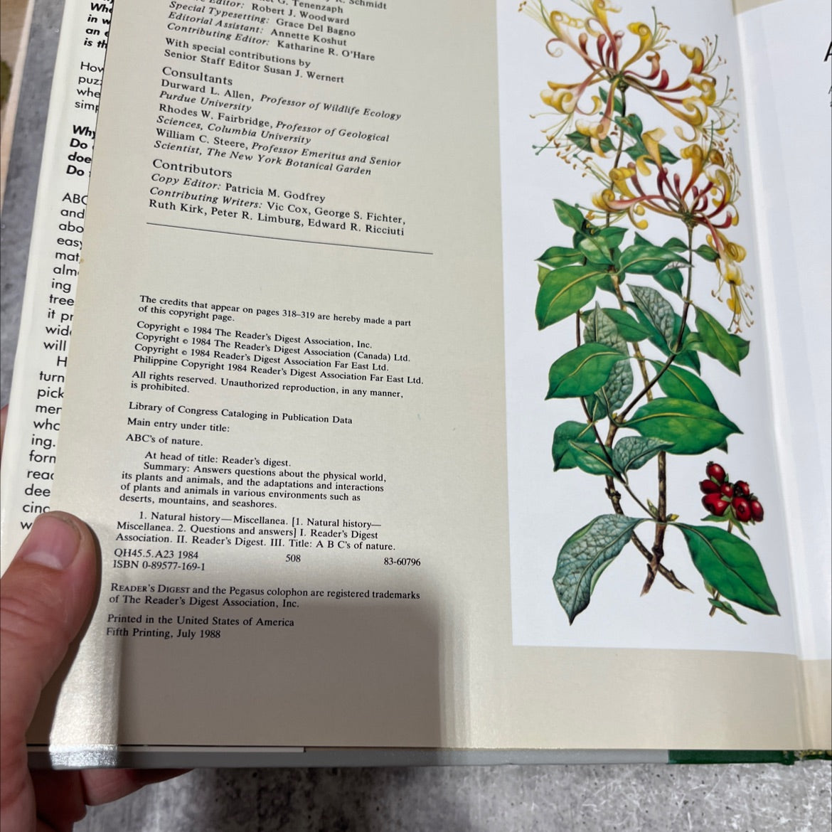 abc's of nature book, by Reader's Digest Association, 1984 Hardcover
