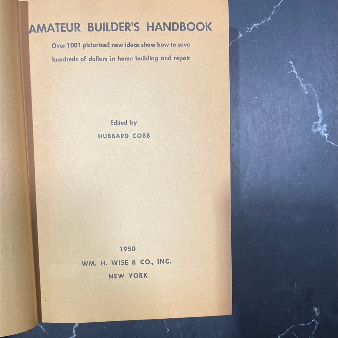 amateur builder's handbook book, by hubbard cobb, 1950 Hardcover