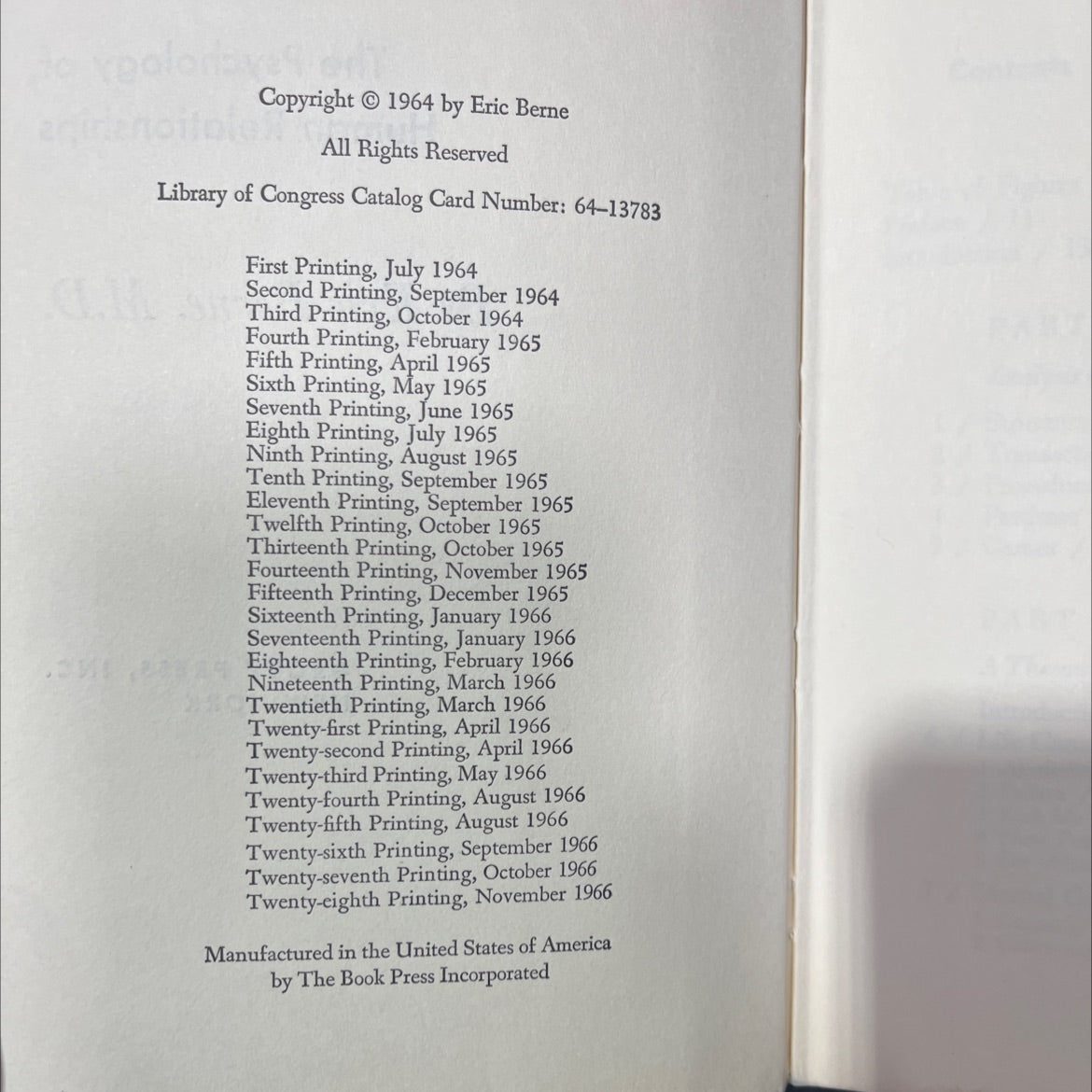 games people play the psychology of human relationships book, by Eric Berne, M.D., 1966 Hardcover