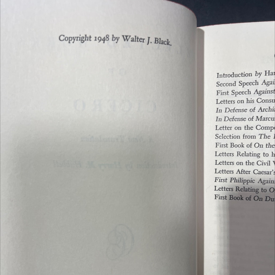 selected works of cicero book, by cicero, 1948 Hardcover