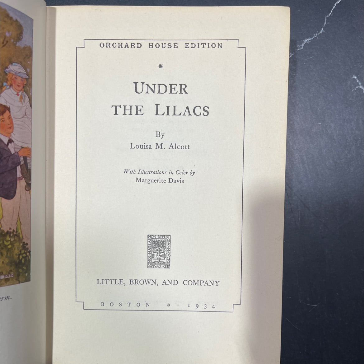 under the lilacs book, by louisa m. alcott, 1934 Hardcover
